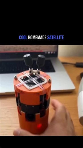 Future technology / OrbitalTechDrift on Instagram: "This orange device might look like a soda can, but it’s actually a tiny “satellite” called a CanSat! 🥤🚀 A CanSat is a small project that fits inside something the size of a soda can. Instead of using a normal parachute like most small rockets do, this invention does something way cooler. First, the CanSat gets launched high into the sky inside a powerful model rocket. 🚀 When the rocket reaches the very top of its flight (called the apex), th