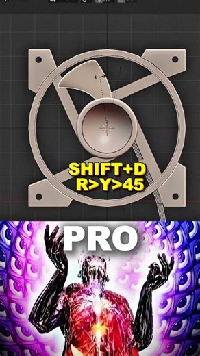 🎯 Create Fan Blades in Blender NOOB vs PRO #blendertutorial #blender3d