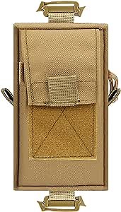 Military Backpack Shoulder Straps Accessory Pouch, Tactical Accessory Bag Military Molle Bags Tactical Molle Pouch Military Accessory Bag Military EDC Tool Pockets for Belts (Khaki)