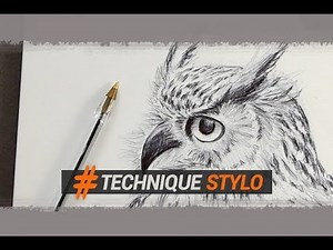 DESSINER UN HIBOU AU STYLO BILLE
