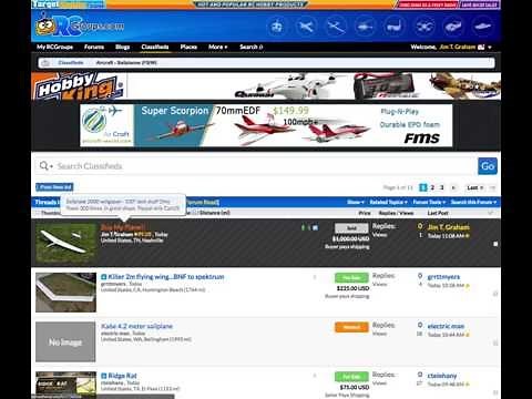 How to create a post in the RCGroups Classifieds section.