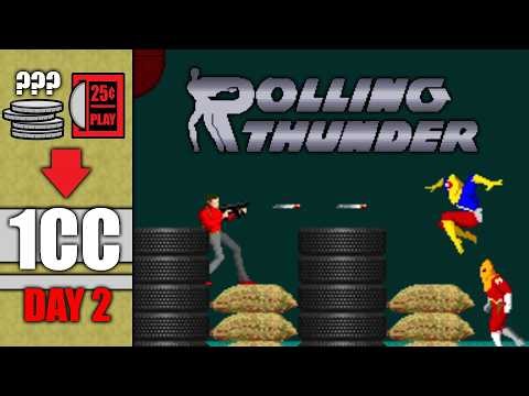 Can I Beat ROLLING THUNDER on 1 Quarter?! A 1CC Journey (Day 2)