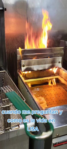 Commercial Deep Fryer Operation in a Kitchen