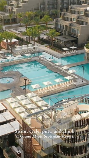 Your family’s spring break starts here. Scenic bike rides, friendly competition on the pickleball courts, and days by the pool, all framed by breathtaking mountain views. #GrandHyattScottsdale | Grand Hyatt Scottsdale Resort