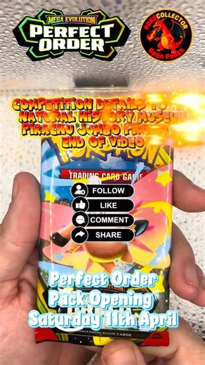 Mega Evolution Perfect Order (POR) Pack 15 11th April Upload 321 days-Free Competition Promo Pikachu
