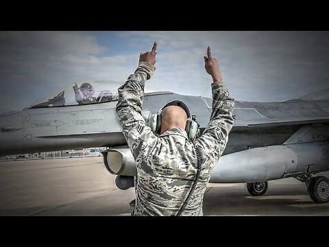 301st Fighter Wing F-16 Marshalling and Takeoff