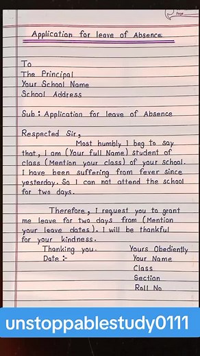 How to write application#application sample #unatoapablestudy0111