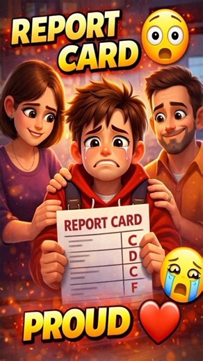 Report Card Day 😳❤️ | Unexpected Reaction! #shorts #funny #animation