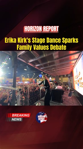 Erika Kirk's Stage Dance Sparks Family Values Debate Erika Kirk, leading Turning Point USA after her husband's passing, was seen dancing energetically at an event. This clip has reignited conversations on balancing public roles and family advocacy. What does authentic leadership look like in today's world? What are your thoughts on work-life harmony? #Leadership #FamilyValues #PublicFigures #Inspiration #Debate | Horizon Report