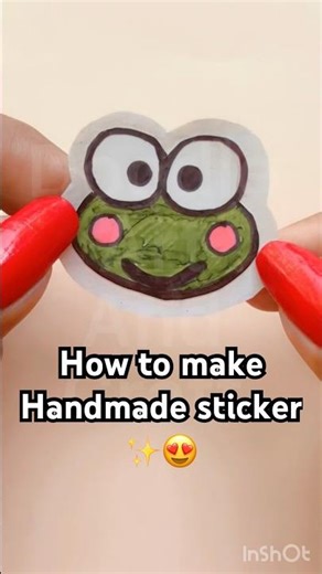 How to make handmade stickers✨ #sticker #creative #craft #shortsfeed
