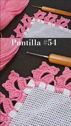 Easy Lace Edging for Napkins - Full Tutorial here on my channel ☺️🌸🎀 #lace #crochet