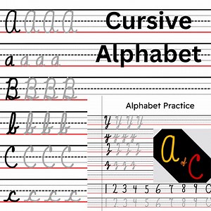 Cursive Alphabet Practice Sheets From Academy of Cursive, Upper and Lowercase Letters With Video Tutorial, American Style Cursive - Etsy UK