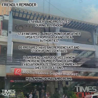 Important Safety Tips for a Safe Typhoon Season. Stay alert and mindful. #TalambanTimesSquare #TyphoonSafety | Talamban Times Square