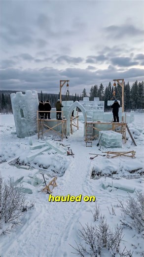 Building the Ultimate Ice Castle ❄️ #timelapse