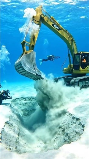 Underwater Excavator Working – Amazing Machine Action! #excavator #machinerychannel #jcb