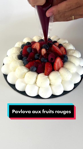 Delicious French Pavlova with Red Fruits