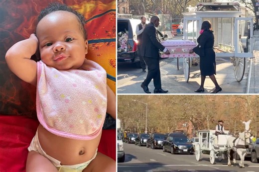 7-month-old NYC girl killed by stray bullet laid to rest as accused killer claims ‘I didn’t do it’