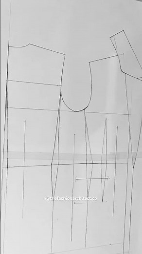 3 Panel jacket | Mastery #patterndrafting #patternmaking #sewingpatterns # jacketpattern