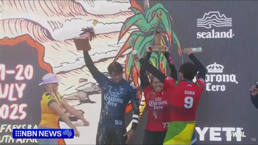 9.2K views · 64 reactions | It's been a fairytale run for Connor O'Leary at the J-Bay Open, with the Lennox Head local claiming a perfect 10 on his way to his first ever Championship Tour victory. #NBNNews | NBN Television | Facebook
