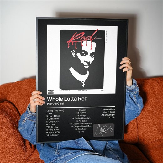 Carti Whole Lotta Red Album Cover Poster | Music Rap Poster - Etsy