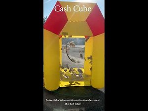 Cash Cube Money Blowing booth rental