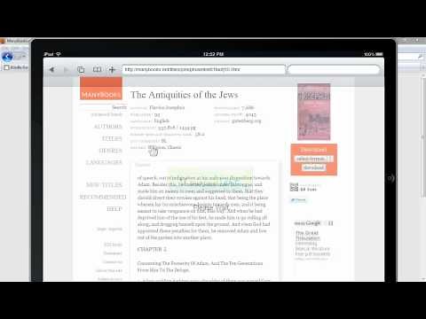 Download free books from ManyBooks.net to Kindle on iPad