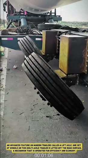 This is the Process of Lifting the Trailer Axle with Air Suspension- Good tools and machinery