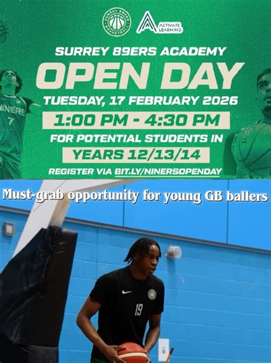 Surrey 89ers - the best youth-to-pro SLB pathway in the UK, are holding their tryouts on the 17th of February. If you're interested in a pro basketball career - this is a brilliant spot to land. #britishbasketball
