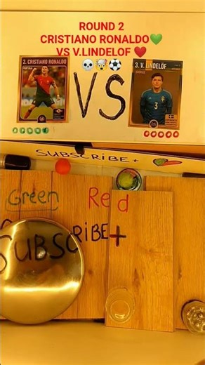 ROUND 2 #cristiano 💚 VS #lindelof ❤️🔥This Battle! Green vs Red! #asmr #battle #soccerbattle #cr7