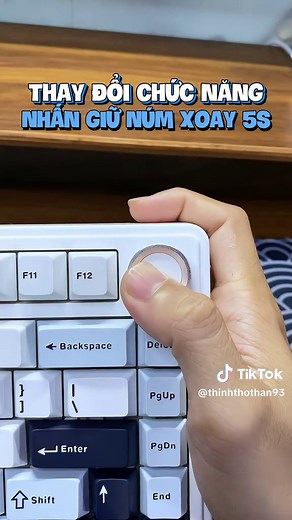 Cách sử dụng núm xoay và led bàn phím Aula F75