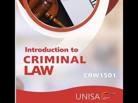CRW1501 Learning unit 1 Part 1 Introductory topics UNISA Intro to Criminal Law Part 1 Pages 7 to 13