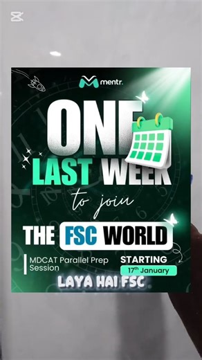 Alishba Fatima | Physio Student on Instagram: "Do you wanna crack MDCAT 2026… but FSC ka bhi pressure hai? 🤯 Main yeh ghalti kar chuki hoon — hard work kiya… direction galat tha… aur end par panic + poor result. But you have @mentrfsc Smart students don’t choose one — they plan both. 🎯 Mentr Parallel Prep 📚 MDCAT + FSC saath 📩 DM SMART for details Use my DISCOUNT CODE: ALISHBA110 #MDCAT2026 #FSCStudents #SmartPrep #StudyTok #MentrPakistan"