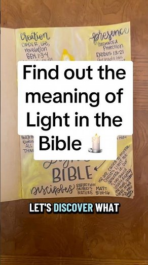 What does light mean in the Bible? Creative and visual Bible study #biblestudytime #biblenotes