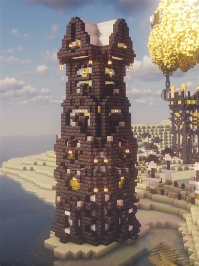 Minecraft Dark Tower - Speedbuild Like and Follow for more. #minecraft