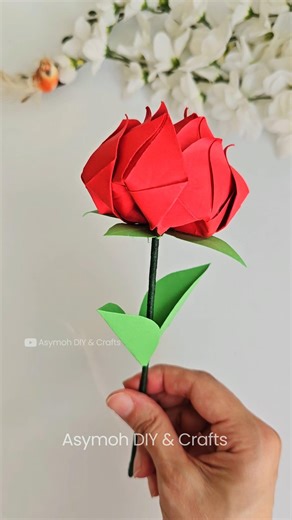 How to make Paper Rose 🌹 | DIY paper Rose | Flower making with paper #shorts #diy #craft