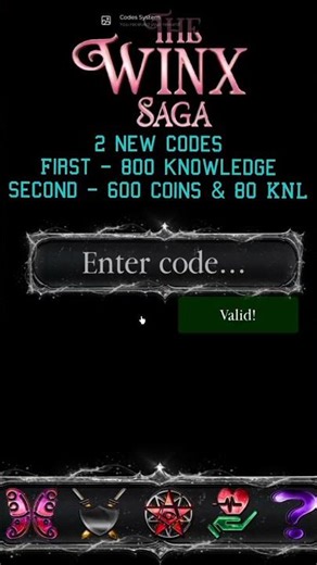 2 NEW CODES IN THE WINX SAGA | discord.gg/thewinxsaga | #robloxfathethewinx #fatethewinx