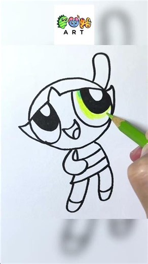 How To Draw BUTTERCUP | POWERPUFF GIRLS | VERY EASY~! #howtodraw #powerpuffgirls #buttercup #drawing