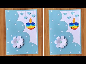Easy Handmade Diwali Card 🎆 DIY Greeting Card Making for Beginners