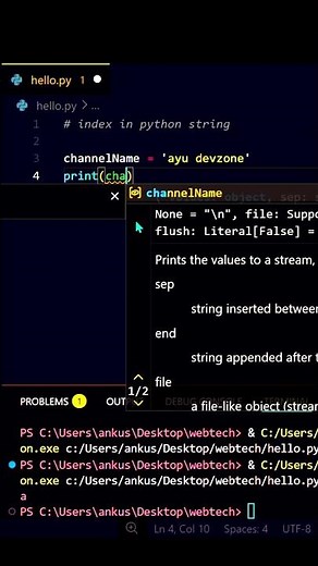Python Trick: Access Any Character Instantly! 🤯 #shorts #youtubeshorts