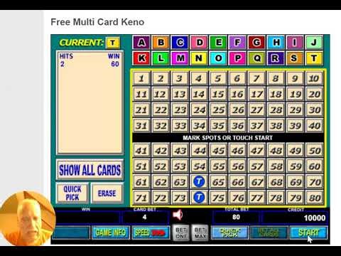Multi Card Keno for beginners.. A quick game of Multi Card Keno # 9, an eight Square Strategy. 2 / 2