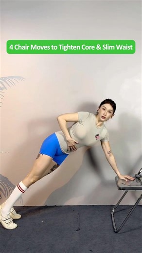 4 Chair Exercises to Burn Belly & Love Handle Fat, Flatten Your Stomach & Build Core Strength