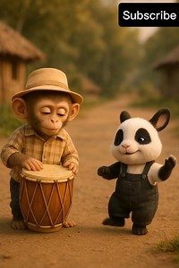 “Monkey Tabla Beats & Dancing Rabbit Vibes 🎶🐒🐰”