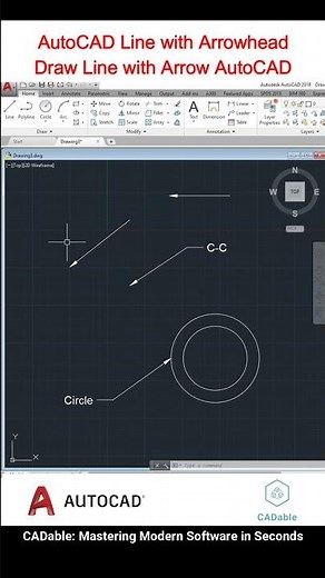 AutoCAD Line with Arrowhead | Draw Line with Arrow AutoCAD #autocadlinewitharrowhead #CADable