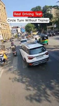 Real Driving Test: Circle Turn Without Trainer #cartraining #drivinglessons #brakesystem #circle