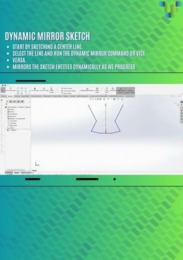 Tip of the week 2: Learn Dynamic Mirror Entities in SOLIDWORKS! #SOLIDWORKSTips #CAD Design