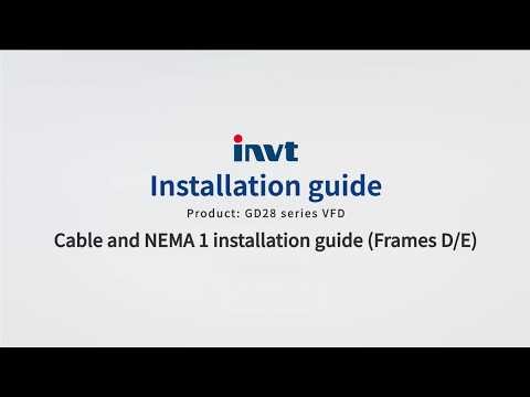 GD28 series VFD Cable and NEMA 1 installation guide (Frames D/E)