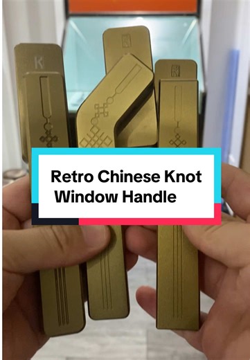 Retro Chinese Knot Window Handle. Machined Craft. Anodized Finish. Solid Panel. Patented Design. There are three types to choose from: tall, short and crooked. Multiple Colors. #retro #handles #windows #hardware #customized