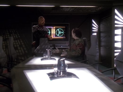 Starfleet Records: Convincing the Romulans to join the Federation against Dominion. #DominionWar Initially, Sisko's objective seems unattainable, as staying neutral is clearly in the Romulans' best interests. While Dax role-plays the Romulan Proconsul in a mock debate, Sisko determines how to get them into the war on the Federation's side. Dax argues that while the Romulans might distrust the Dominion, the Dominion has thus far honored its side of the nonaggression pact, and even if the Jem'Hada