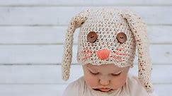 Quick Free Crochet Bunny Hat Pattern - with cute floppy ears