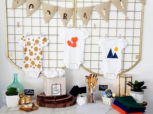 Set Up a DIY Baby Shower Onesie Station